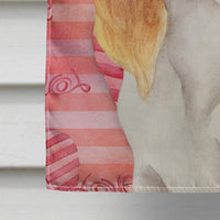 Cavalier Spaniel Love Flag Canvas House Size CK1391CHF