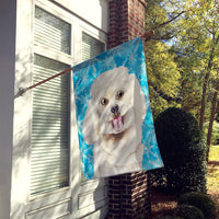Bichon Frise Winter Flag Canvas House Size CK1416CHF