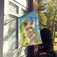 Christmas Tree Yorkie Yorkshire Terrier Flag Canvas House Size CK1854CHF