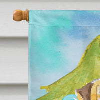 Christmas Tree Fox Terrier Flag Canvas House Size CK1855CHF