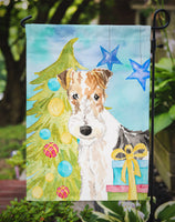 Christmas Tree Fox Terrier Flag Garden Size CK1855GF