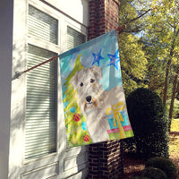 Christmas Tree Wheaten Terrier Flag Canvas House Size CK1857CHF