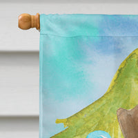 Christmas Tree Welsh Terrier Flag Canvas House Size CK1858CHF