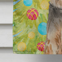 Christmas Tree Welsh Terrier Flag Canvas House Size CK1858CHF