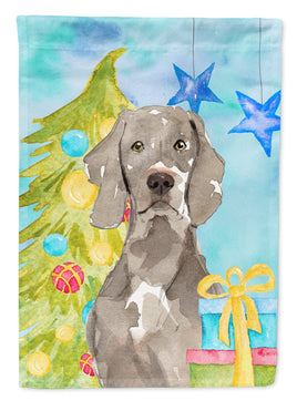 Christmas Tree Weimaraner Flag Canvas House Size CK1859CHF
