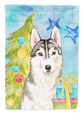 Christmas Tree Siberian Husky Flag Garden Size CK1861GF
