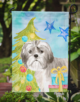 Christmas Tree Shih Tzu Puppy Flag Garden Size CK1862GF