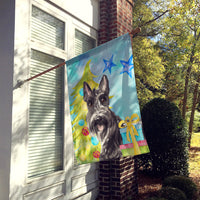 Christmas Tree Scottish Terrier Flag Canvas House Size CK1865CHF