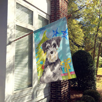 Christmas Tree Schnauzer #2 Flag Canvas House Size CK1870CHF