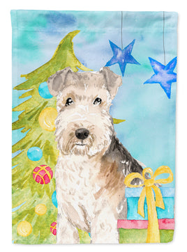 Christmas Tree Lakeland Terrier Flag Canvas House Size CK1873CHF
