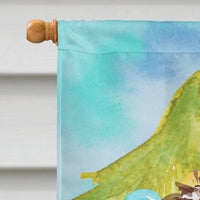 Christmas Tree Labradoodle Flag Canvas House Size CK1874CHF