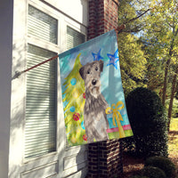 Christmas Tree Irish Wolfhound Flag Canvas House Size CK1876CHF