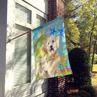 Christmas Tree Goldendoodle Flag Canvas House Size CK1879CHF