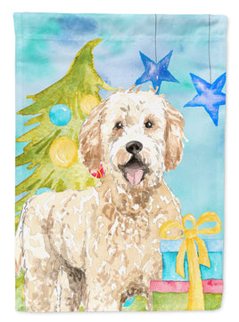 Christmas Tree Goldendoodle Flag Garden Size CK1879GF