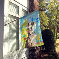 Christmas Tree Catahoula Leopard Dog Flag Canvas House Size CK1882CHF