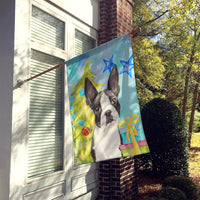 Christmas Tree Boston Terrier Flag Canvas House Size CK1886CHF