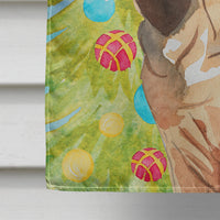 Christmas Tree Bloodhound Flag Canvas House Size CK1887CHF