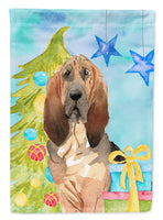 Christmas Tree Bloodhound Flag Canvas House Size CK1887CHF