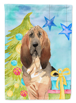 Christmas Tree Bloodhound Flag Garden Size CK1887GF