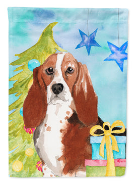 Christmas Tree Basset Hound Flag Garden Size CK1890GF