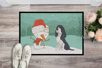 English Springer Spaniel Snowman Christmas Indoor or Outdoor Mat 18x27 CK2073MAT