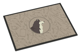 Alaskan Malamute In the Kitchen Indoor or Outdoor Mat 18x27 CK2160MAT