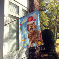 Christmas Lights Labradoodle Flag Canvas House Size CK2482CHF