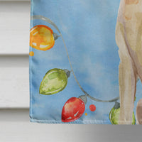 Christmas Lights Yellow Labrador Retriever Flag Canvas House Size CK2507CHF