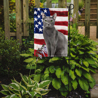 Blue Russian American Flag Flag Garden Size CK3031GF