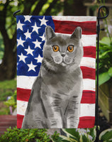 British Shorthair American Flag Flag Garden Size CK3033GF