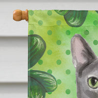 Blue Russian Shamrock Flag Canvas House Size CK3061CHF