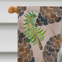 British Shorthair Pine Cones Flag Canvas House Size CK3093CHF