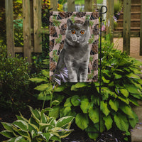 British Shorthair Pine Cones Flag Garden Size CK3093GF