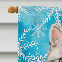 American Shorthair Winter Snowflake Flag Canvas House Size CK3104CHF