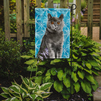 British Shorthair Winter Snowflake Flag Garden Size CK3108GF