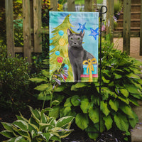 Blue Russian Christmas Presents Flag Garden Size CK3121GF