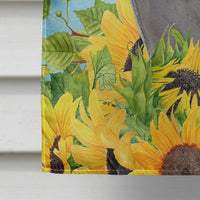 Blue Russian in Sunflowers Flag Canvas House Size CK3151CHF
