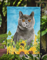 British Shorthair in Sunflowers Flag Garden Size CK3153GF