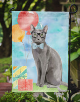 Blue Russian Happy Birthday Flag Garden Size CK3166GF