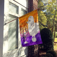 Halloween Silver Poodle Flag Canvas House Size CK3220CHF