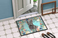 Blue Russian Spring Flowers Indoor or Outdoor Mat 18x27 CK3390MAT