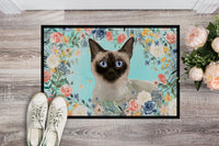 Siamese Spring Flowers Indoor or Outdoor Mat 18x27 CK3398MAT