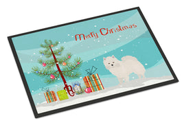 American Eskimo Christmas Tree Indoor or Outdoor Mat 18x27 CK3441MAT