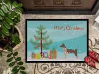 American Hairless Terrier Christmas Tree Indoor or Outdoor Mat 18x27 CK3514MAT