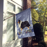 Collie Welcome Flag Canvas House Size CK3591CHF