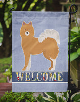 Brown & White Elo dog Welcome Flag Garden Size CK3643GF