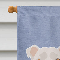 Bulldog, English Bulldog Welcome Flag Canvas House Size CK3645CHF