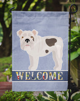 Bulldog, English Bulldog Welcome Flag Garden Size CK3645GF