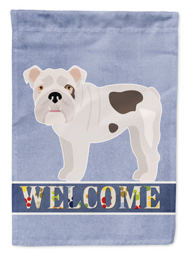 Bulldog, English Bulldog Welcome Flag Garden Size CK3645GF