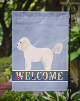 Bichpoo White Welcome Flag Garden Size CK3711GF